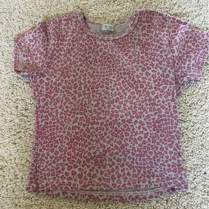 Brandy Melville pink leopard print top